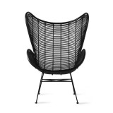 BUTTERFLY ARMCHAIR RATTAN BLACK - CHAIRS, STOOLS